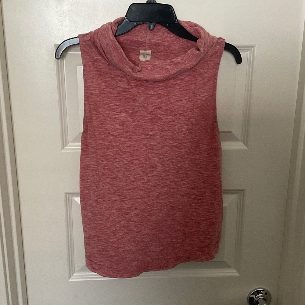 We the Free Light Red Sleeveless Turtle Neck - Size Medium